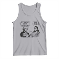 Funny George Washington and Jesus Satire Tank Top Political Commentary Founding Fathers and Faith