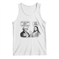 Funny George Washington and Jesus Satire Tank Top Political Commentary Founding Fathers and Faith