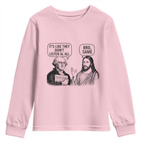 Funny George Washington and Jesus Satire Youth Sweatshirt Political Commentary Founding Fathers and Faith