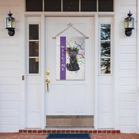 Black Cat Mardi Gras Welcome Garden Flag New Orleans Carnival Yard Decoration