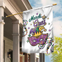Mardi Gras Jester & Mask Welcome Garden Flag Fat Tuesday Yard Decor