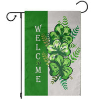 Lucky Shamrocks Welcome Garden Flag Green Buffalo Plaid Holiday Yard Decor