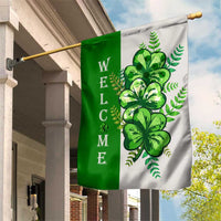 Lucky Shamrocks Welcome Garden Flag Green Buffalo Plaid Holiday Yard Decor