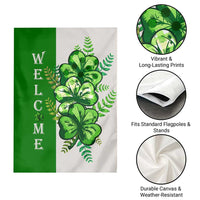 Lucky Shamrocks Welcome Garden Flag Green Buffalo Plaid Holiday Yard Decor