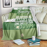 St. Patrick’s Day Blessings Throw Blanket Irish Shamrock Luck And Happiness Wishes Yard Decor