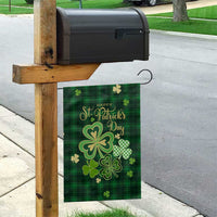 Green Buffalo Plaid Shamrock Garden Flag Happy St. Patrick's Day Irish Home Yard Decoration