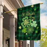Green Buffalo Plaid Shamrock Garden Flag Happy St. Patrick's Day Irish Home Yard Decoration