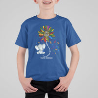 Elephant Autism Awareness Be Kind Puzzle Autistic Support Kid T-Shirt - Wonder Print Shop