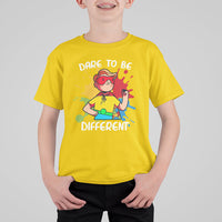 Dare To Be Different Autism Awareness Autistic Boys Support Kid T-Shirt - Wonder Print Shop