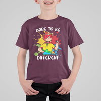 Dare To Be Different Autism Awareness Autistic Boys Support Kid T-Shirt - Wonder Print Shop