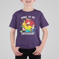 Dare To Be Different Autism Awareness Autistic Boys Support Kid T-Shirt - Wonder Print Shop