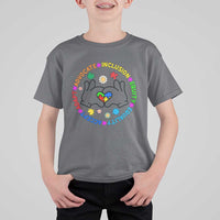 Accept Adapt Advocate Inclusion Equity Equality Autism Kid T-Shirt - Wonder Print Shop