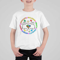Accept Adapt Advocate Inclusion Equity Equality Autism Kid T-Shirt - Wonder Print Shop