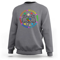 Accept Adapt Advocate Inclusion Equity Equality Autism Sweatshirt - Wonder Print Shop