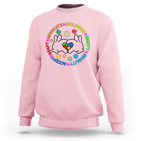 Accept Adapt Advocate Inclusion Equity Equality Autism Sweatshirt - Wonder Print Shop