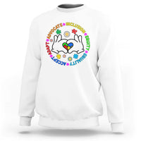 Accept Adapt Advocate Inclusion Equity Equality Autism Sweatshirt - Wonder Print Shop