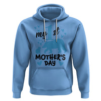 My First Mother's Day Hoodie New Mom Mama Bear Blue Baby Boy - Wonder Print Shop