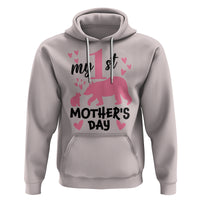 My First Mother's Day Hoodie New Mom Mama Bear Pink Baby Girl - Wonder Print Shop