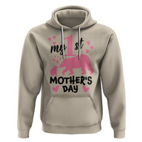 My First Mother's Day Hoodie New Mom Mama Bear Pink Baby Girl - Wonder Print Shop