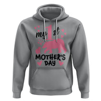 My First Mother's Day Hoodie New Mom Mama Bear Pink Baby Girl - Wonder Print Shop