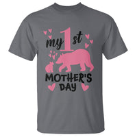 My First Mother's Day T Shirt New Mom Mama Bear Pink Baby Girl - Wonder Print Shop