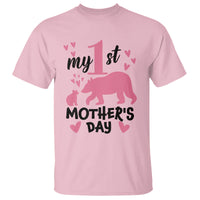 My First Mother's Day T Shirt New Mom Mama Bear Pink Baby Girl - Wonder Print Shop