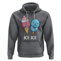 First Mother's Day Hoodie Ice Ice Baby Blue Pink Icecream - Wonder Print Shop