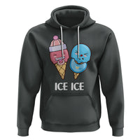 First Mother's Day Hoodie Ice Ice Baby Blue Pink Icecream - Wonder Print Shop