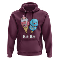 First Mother's Day Hoodie Ice Ice Baby Blue Pink Icecream - Wonder Print Shop