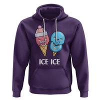 First Mother's Day Hoodie Ice Ice Baby Blue Pink Icecream - Wonder Print Shop