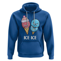 First Mother's Day Hoodie Ice Ice Baby Blue Pink Icecream - Wonder Print Shop