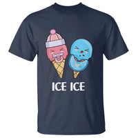 First Mother's Day T Shirt Ice Ice Baby Blue Pink Icecream - Wonder Print Shop
