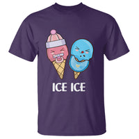 First Mother's Day T Shirt Ice Ice Baby Blue Pink Icecream - Wonder Print Shop