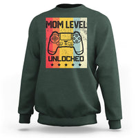 Funny New Mom Sweatshirt Level Unlocked Retro Video Game Controller - Wonder Print Shop