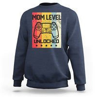 Funny New Mom Sweatshirt Level Unlocked Retro Video Game Controller - Wonder Print Shop