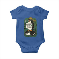 Funny Penguin Resist Baby Onesie No Tarriffs Activism Graphic