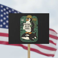 Funny Penguin Resist Protest Sign No Tarriffs Activism Graphic - Wonder Print Shop