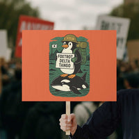 Funny Penguin Resist Protest Sign No Tarriffs Activism Graphic - Wonder Print Shop