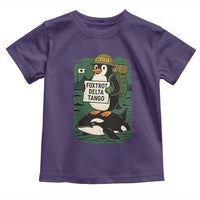 Funny Penguin Resist Toddler T Shirt No Tarriffs Activism Graphic
