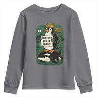 Funny Penguin Resist Youth Sweatshirt No Tarriffs Activism Graphic