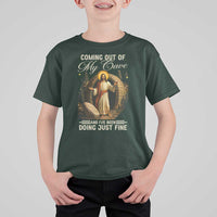 Funny Jesus T Shirt For Kid Coming Out Of My Cave And I've Been Doing Just Fine