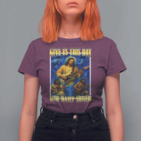 Music Give Us This Day Our Daily Shred T Shirt For Women Funny Jesus Rock Guitar Meme