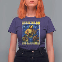 Music Give Us This Day Our Daily Shred T Shirt For Women Funny Jesus Rock Guitar Meme