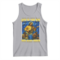 Music Give Us This Day Our Daily Shred Tank Top Funny Jesus Rock Guitar Meme