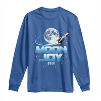 Celestial Moon Joy 2026 Long Sleeve Shirt Rocket Launch '26 Lunar Mission Celebration
