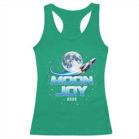 Celestial Moon Joy 2026 Racerback Tank Top Rocket Launch '26 Lunar Mission Celebration