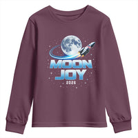 Celestial Moon Joy 2026 Youth Sweatshirt Rocket Launch '26 Lunar Mission Celebration
