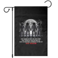 Historic 2026 Lunar Mission Crew Celebration Garden Flag Proud To Be Beyond Low Earth Orbit