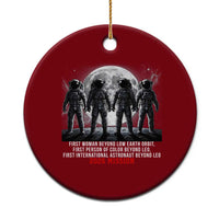 Historic 2026 Lunar Mission Crew Celebration Ceramic Ornament Proud To Be Beyond Low Earth Orbit