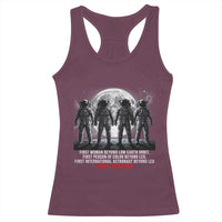 Historic 2026 Lunar Mission Crew Celebration Racerback Tank Top Proud To Be Beyond Low Earth Orbit